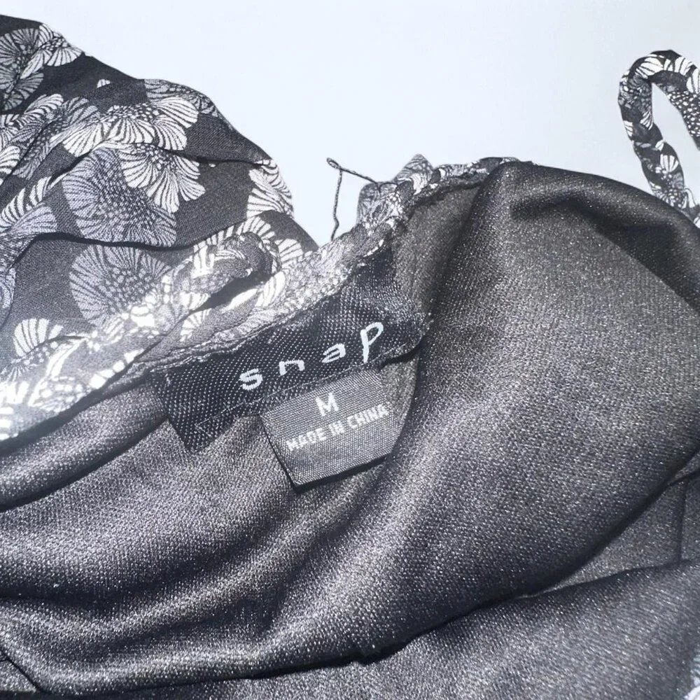 Snap Floral Ruffle Mini Dress - Picture 3 of 4